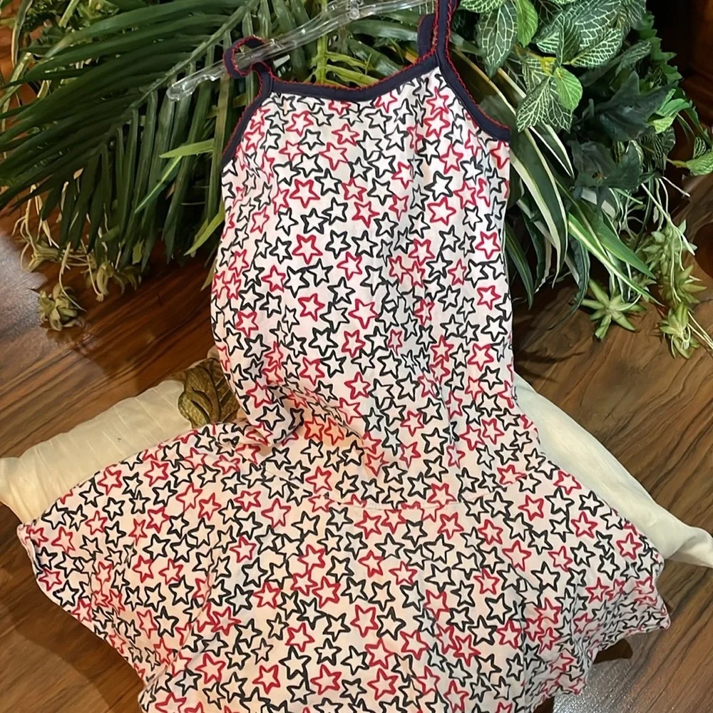 ❤️ OSHKOSH B'gosh for girls strappy sundress 🤍Size 6X 💙 Red white and blue NEW